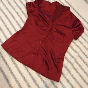 The Limited Short Sleeve Silky Blouse